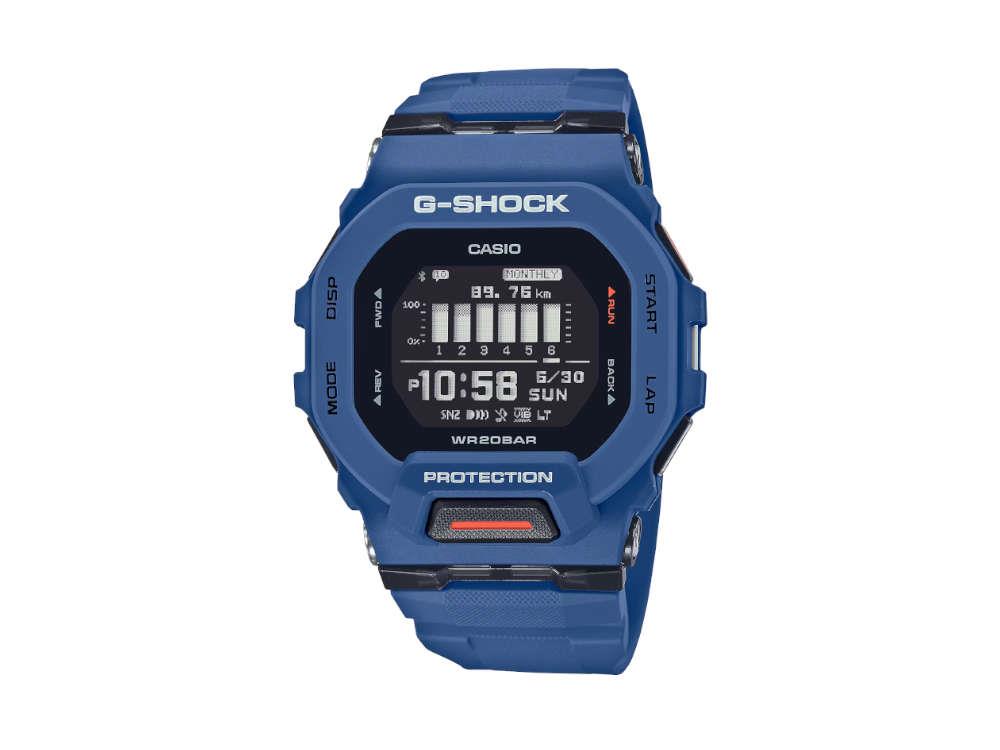 G-SHOCK Casio G-Squad Quartz Watch, Resin, Black, 48.4 × 45.9mm, GBD-200-2ER