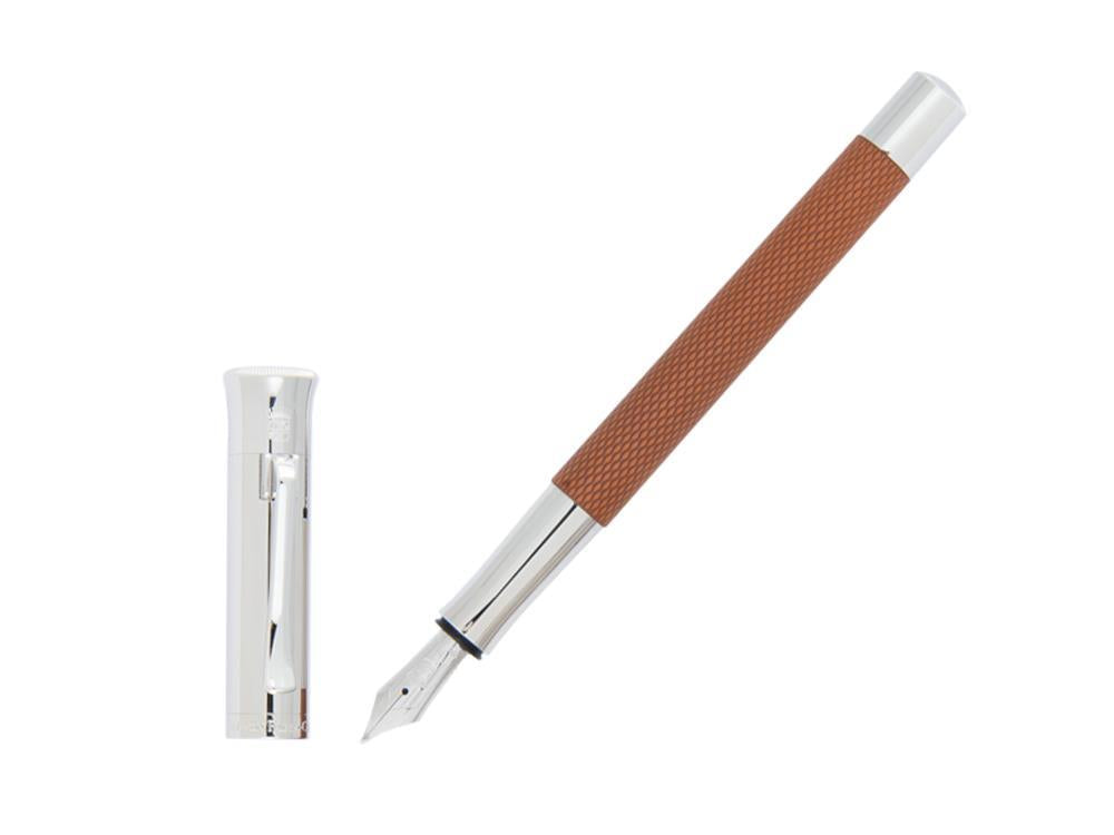 Graf von Faber-Castell Guilloche Fountain Pen, Precious resine, Cognac