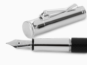 Graf von Faber-Castell Guilloche Fountain Pen, Precious resine, Black