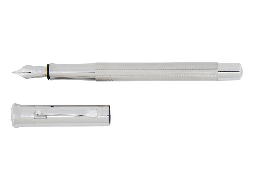 Graf von Faber-Castell Guilloche Fountain Pen, Rhodium trim, 146590