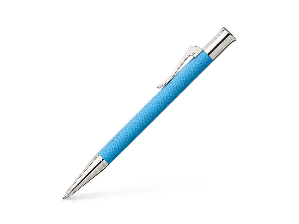 Graf von Faber-Castell Guilloche Gulf Blue Ballpoint pen, Precious resine