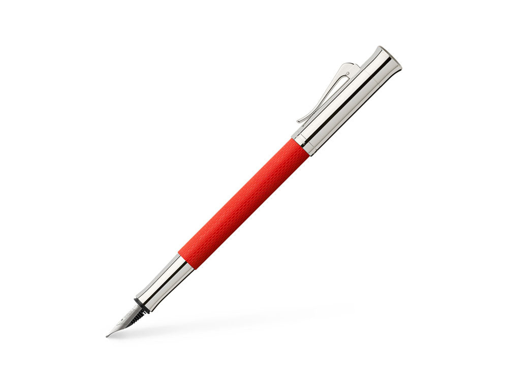 Graf von Faber-Castell Guilloche India Red Fountain Pen, Precious resine