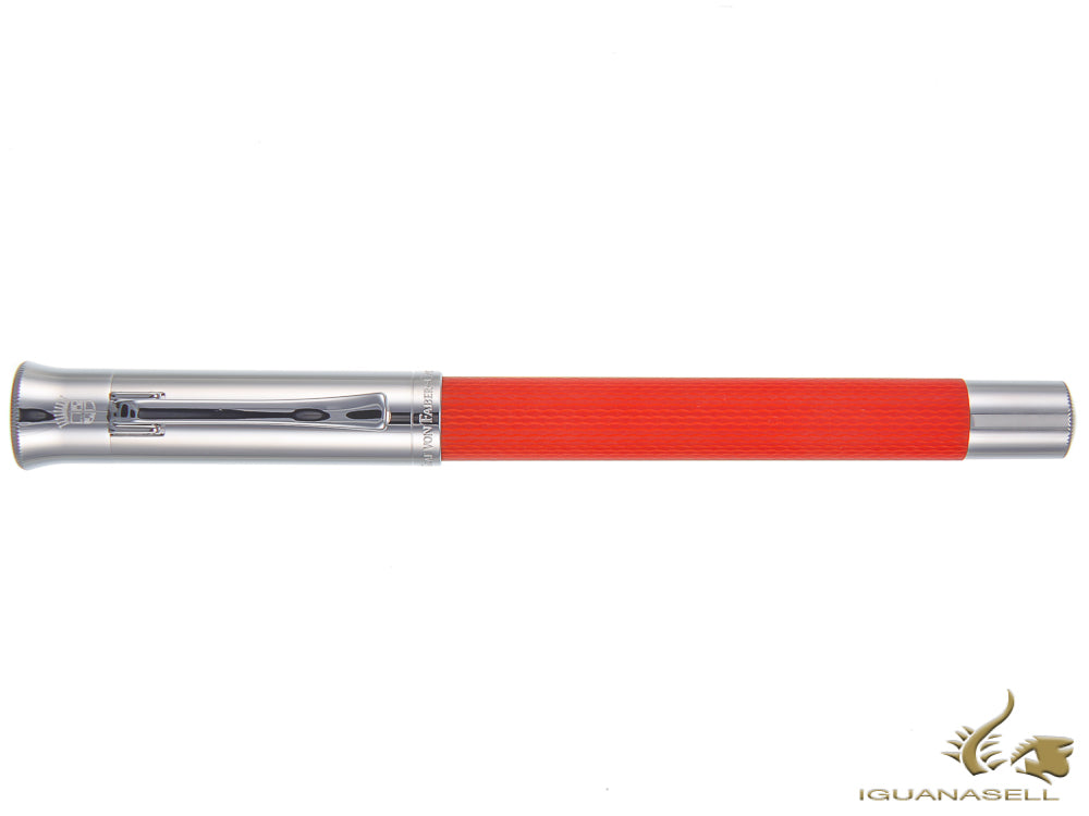 Graf von Faber-Castell Guilloche India Red Fountain Pen, Precious resine