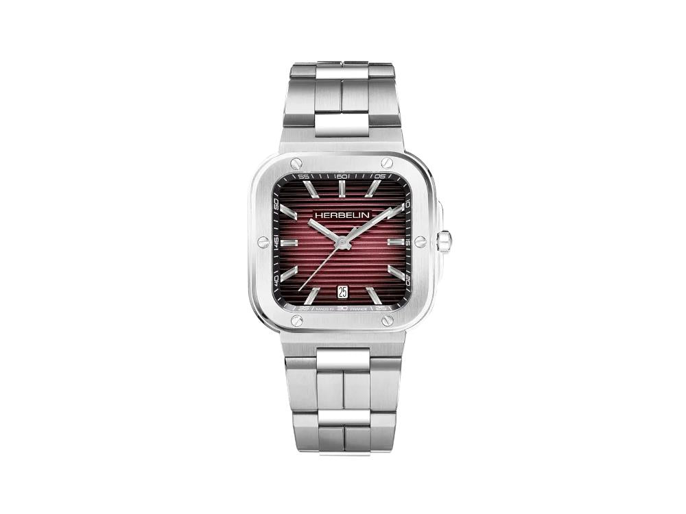 Herbelin Cap Camarat Quartz Watch, Stainless Steel 316L, Red, 39 mm, 12246B18
