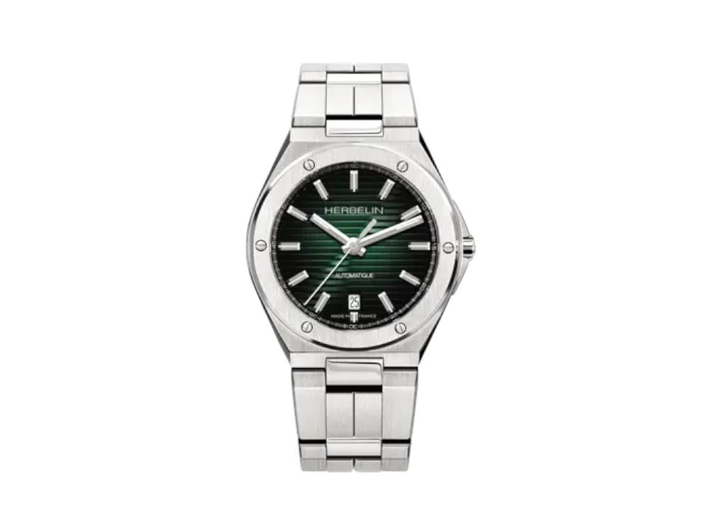 Herbelin Cap Camarat Automatic Watch, Stainless Steel, Green, 40.5 mm, 1645B16