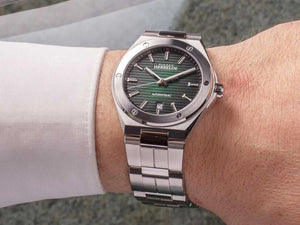 Herbelin Cap Camarat Automatic Watch, Stainless Steel, Green, 40.5 mm, 1645B16
