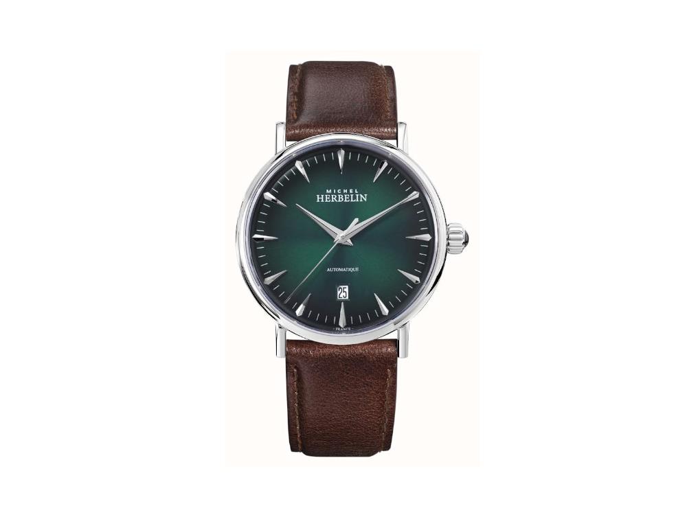 Herbelin Inspiration Automatic Watch, Green, 40 mm, Day 1647AP16BR