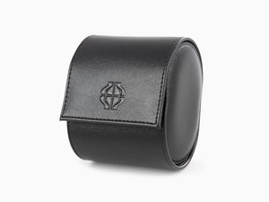 Iguana Watch Roll, Leather, Black, WATCH-ROLL