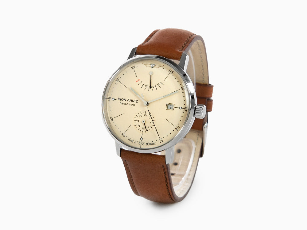 Iron Annie Bauhaus Automatic Watch Beige 41 mm Day 5060 5 Iguana Sell