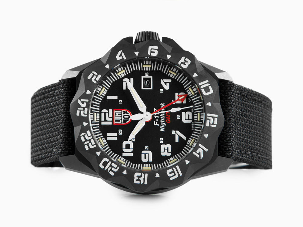 Luminox Air F-117 Nighthawk Quartz watch, 44mm, 20 atm, PVD, Black, XA.6421