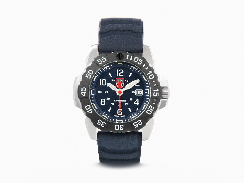 Luminox Navy Seal Steel 3250 Time Date Series Quartz Watch, Blue, XS.3253.CB