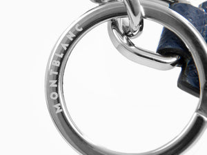 Montblanc Sartorial Diamond Shaped Key ring, Brass, Leather, Black