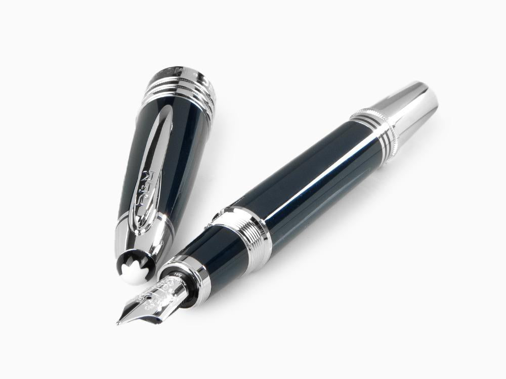 Montblanc John F. Kennedy Fountain Pen, Resine, Platinum, 132088 - Iguana  Sell