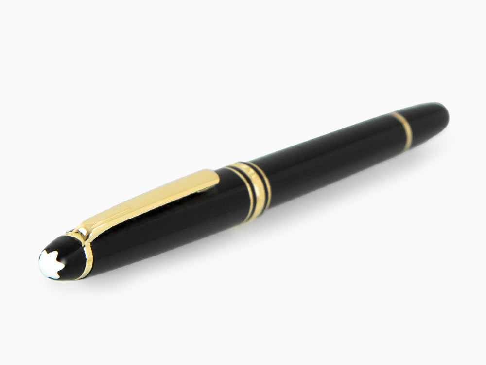 Montblanc meisterstuck classique black online gold trim ball pen