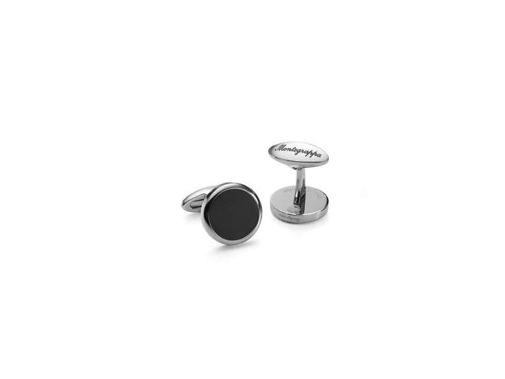 Montegrappa Classico Cufflinks, Stainless steel, IP Black, IDCCCLSB