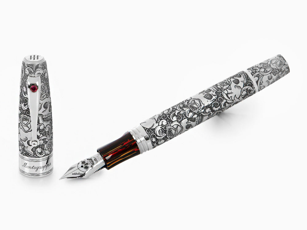 Montegrappa Skulls & Roses Fountain Pen, Limited Edition, ISSKN-SE