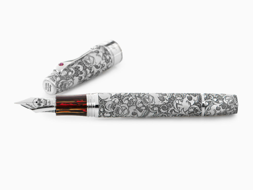 Montegrappa Skulls & Roses Fountain Pen, Limited Edition, ISSKN-SE