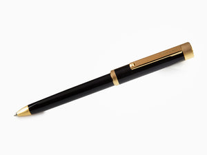 Montegrappa Zero Ballpoint pen, Black Resin, Yellow gold trims, ISZETBBY