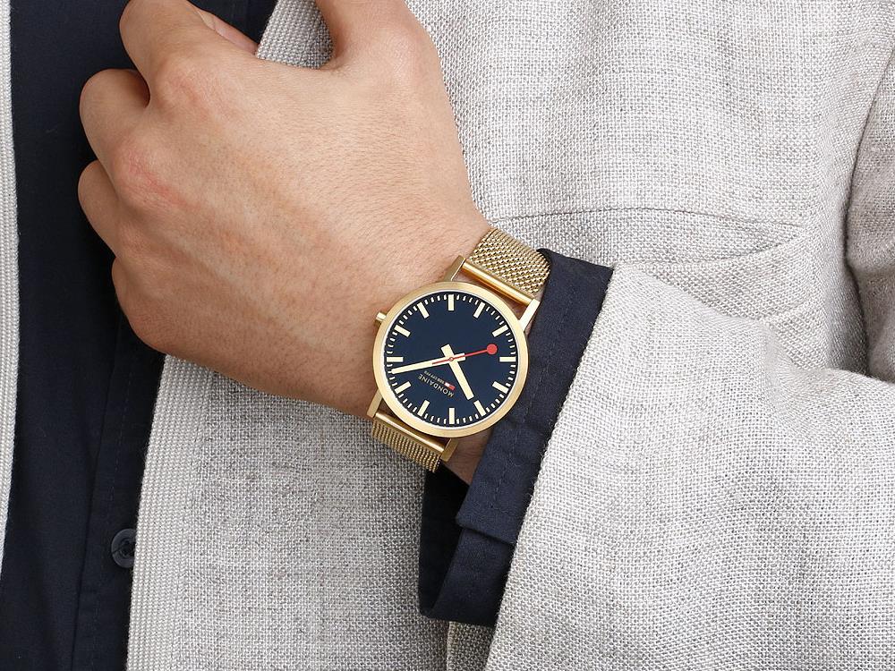 Mondaine Classic Quartz Watch, Blue, 40 mm, A660.30360.40SBM