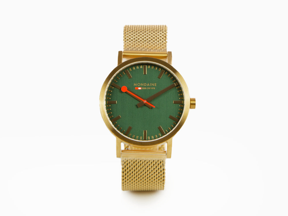 Mondaine Classic Quartz Watch, Green, 40 mm, A660.30360.60SBM