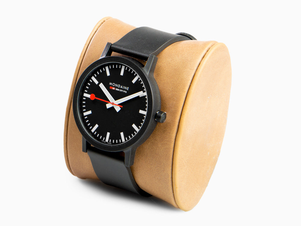 Mondaine Essence Quartz Watch, Ecological - Recycled, Black, 41mm, MS1.41120.RB
