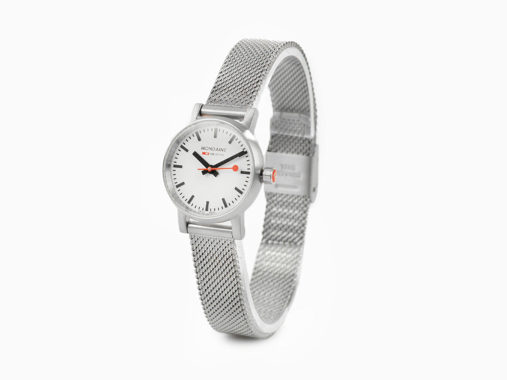 Mondaine SBB Evo2 Petite Quartz Watch White 26mm MSE.26110.SM Iguana Sell