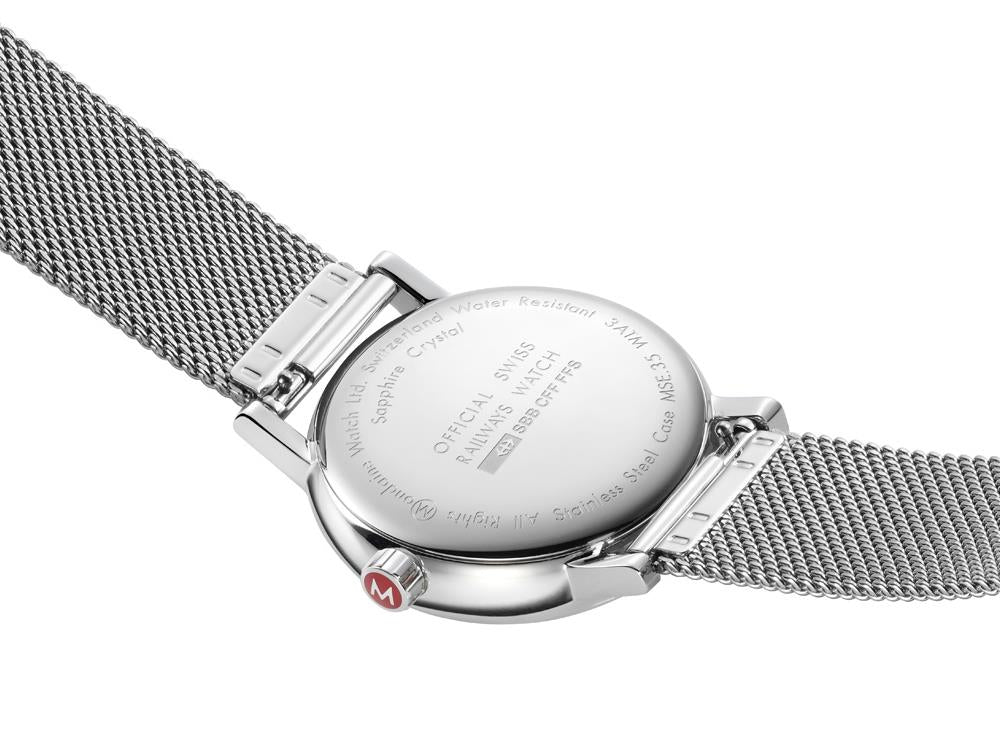 Mondaine SBB Evo2 Wild Rose Quartz Watch, Pink, 35 mm, MSE.35130.SM