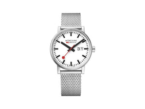 Mondaine SBB Evo2 Big Quartz Watch, White, 40 mm, Day, MSE.40210.SM