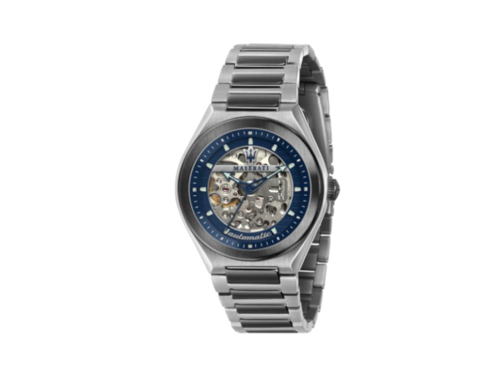 crystal, Sell mm, Maserati Iguana Watch, Mineral - Triconic 40 R8823 Automatic Blue,