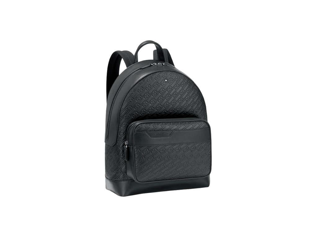 Montblanc M Gram 4810 Backpack, Leather, Leather, Black, Zip, 128618