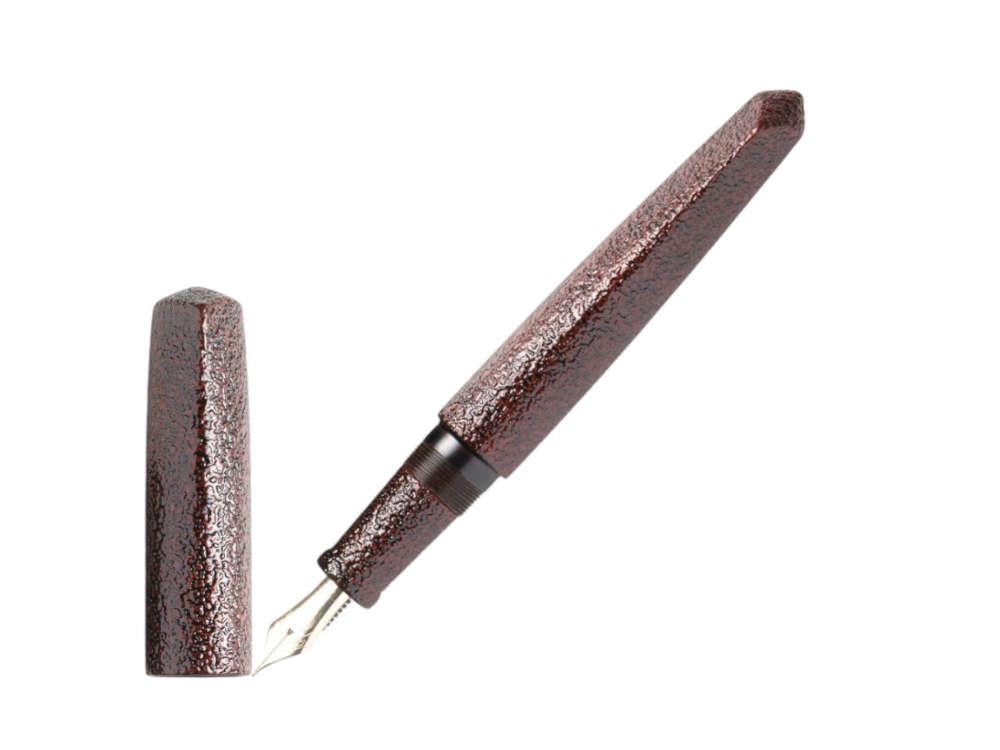 Nakaya Dorsal Fin Ver.2 Kuro-Tame Ishime Fountain Pen,  Brown