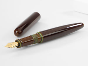 Nakaya Cigar Long Heki-Tamenuri Fountain Pen, Ebonite, Urushi lacquer