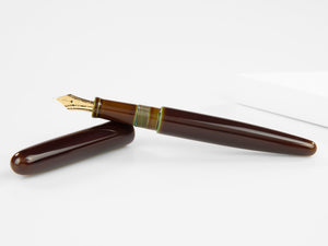 Nakaya Cigar Long Heki-Tamenuri Fountain Pen, Ebonite, Urushi lacquer