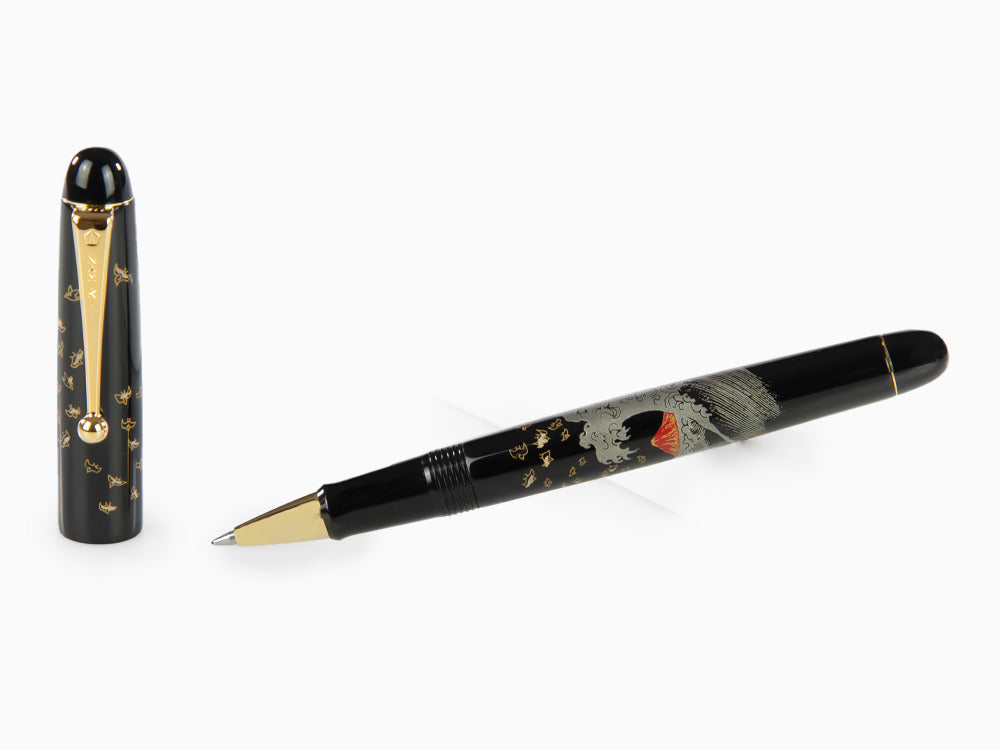 Namiki Tradition Mount Fuji and Wave Rollerball pen, Gold trim, BLK-30P-7-FN