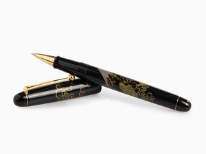 Namiki Tradition Mount Fuji and Dragon Rollerball pen, Gold trim, BLK-30P-7-FR