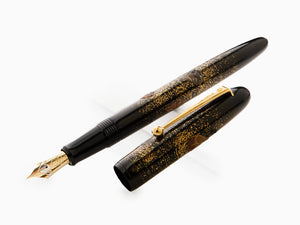 Namiki Yukari Rock Garden Fountain Pen, Maki-e, Gold trim, FN-10M-SE