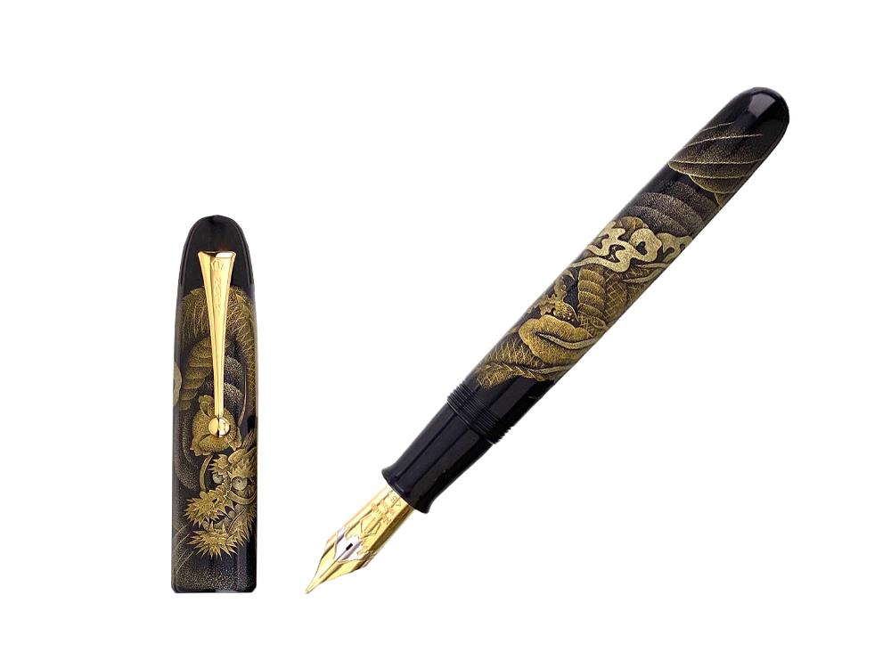 Namiki Emperor Chinkin Dragon Fountain Pen, Maki-e, Black