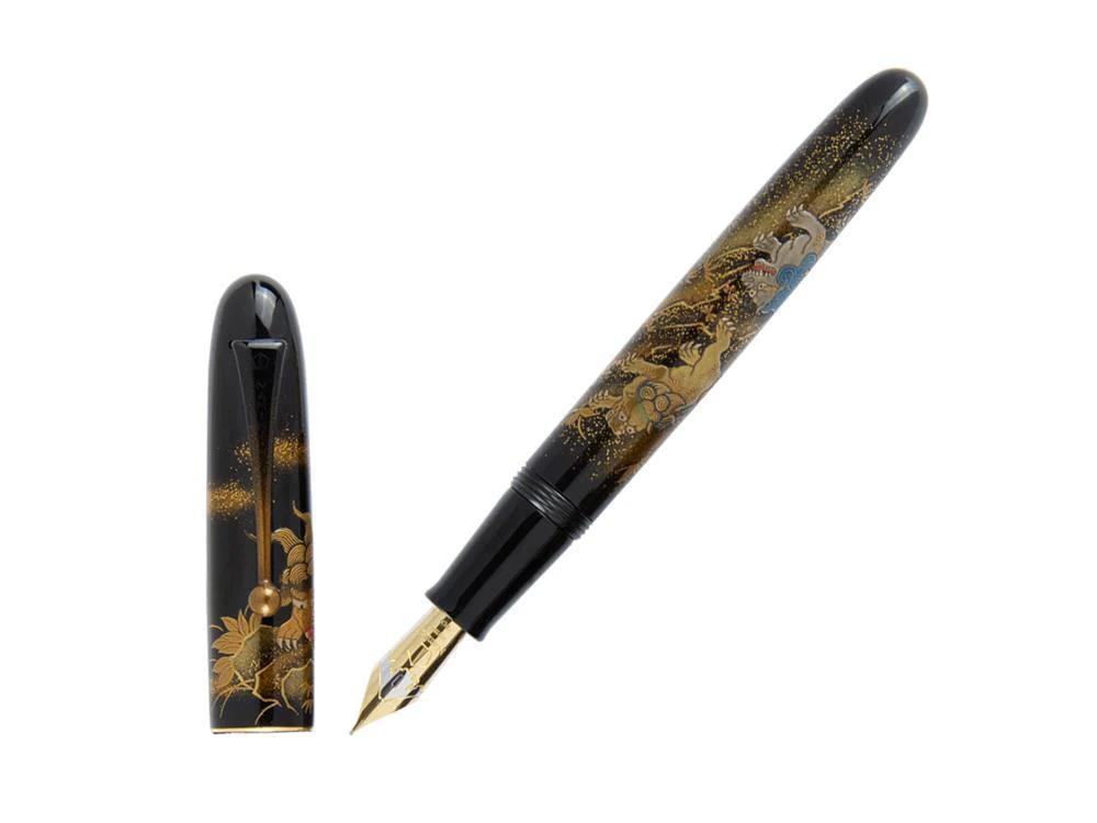 Namiki Yukari Royale Lioness and cubs Fountain Pen, Urushi lacquer