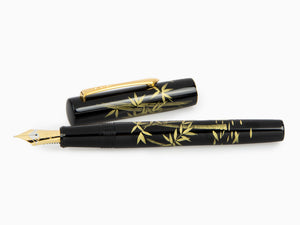 Namiki Yukari Chinkin Bamboo and Sparrow Fountain Pen, FNVC20M-TAS