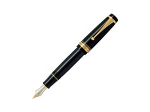 Pilot Custom Urushi Fountain Pen, Ebonite, Gold trim, Black, NPUN