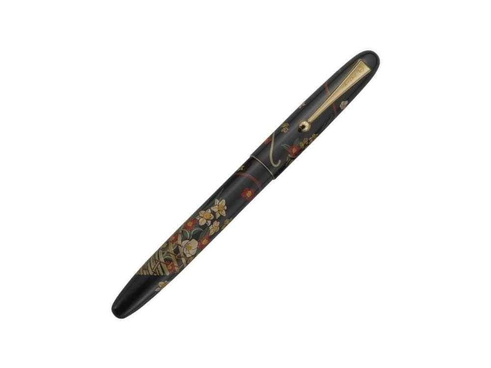 Namiki Tradition Flower Basket Rollerball pen, Lacquer, Gold trim, BLN-35SM-7HA