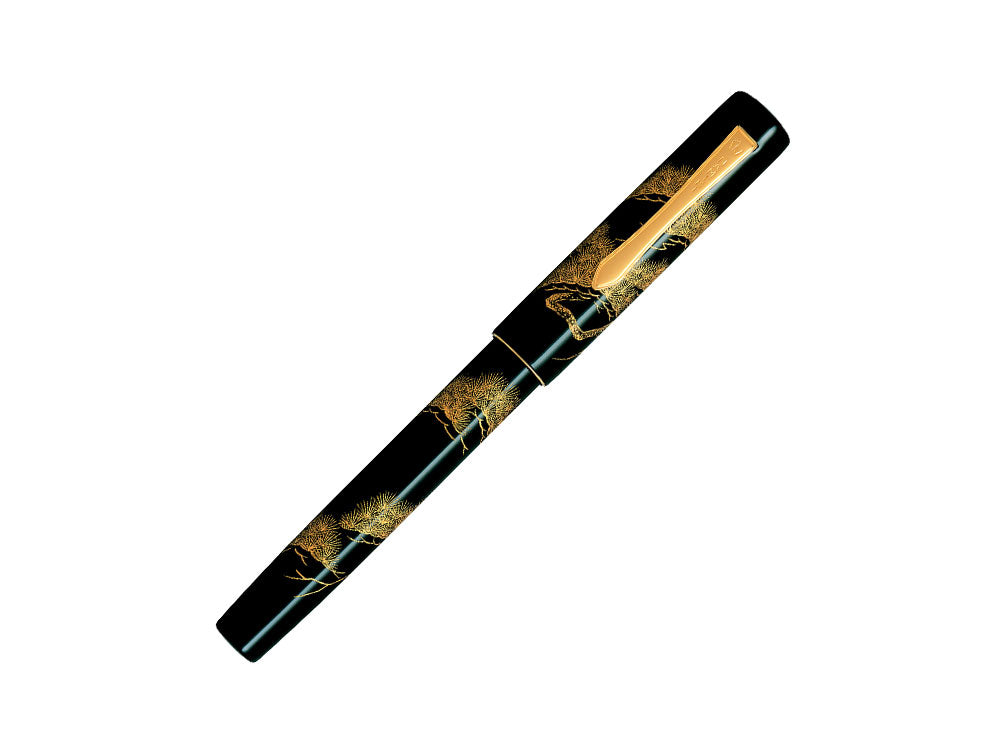 Namiki Chinkin Pine Tree Fountain Pen, Maki-e, Gold trim, FNVC-10M-MT