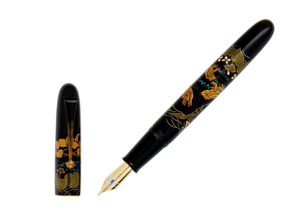 Namiki Yukari Royale Frog Fountain Pen, Urushi lacquer, Gold, Maki-e