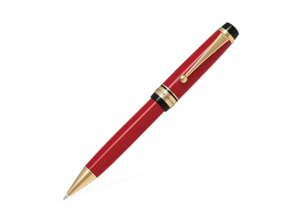 Pilot Custom Urushi Ballpoint pen, Ebonite, Gold plated, Red, BKV-45R-R