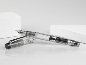 Pilot Custom Heritage 92 Fountain Pen, Resin, Chrome, Transparent