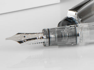 Pilot Custom Heritage 92 Fountain Pen, Resin, Chrome, Transparent