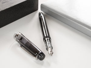 Pilot Custom Heritage 92 Fountain Pen, Resin, Chrome Trim, Black