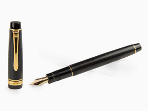 Pilot Justus 95 Fountain Pen, Resin, Gold plated, Black, FJ-3MR-NB-NT