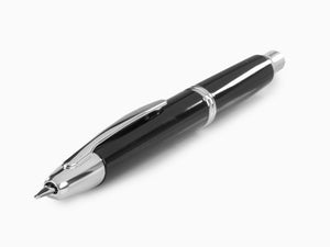 Pilot Capless Fountain Pen, Lacquer, Rhodium Trim, Black