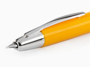 Pilot Retractable Fountain Pen Yellow Capless, Lacquer, Chrome